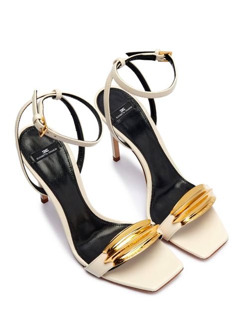 SANDALI CON DETTAGLIO GIOIELLO ELISABETTA FRANCHI | SA45L52E2193 burro